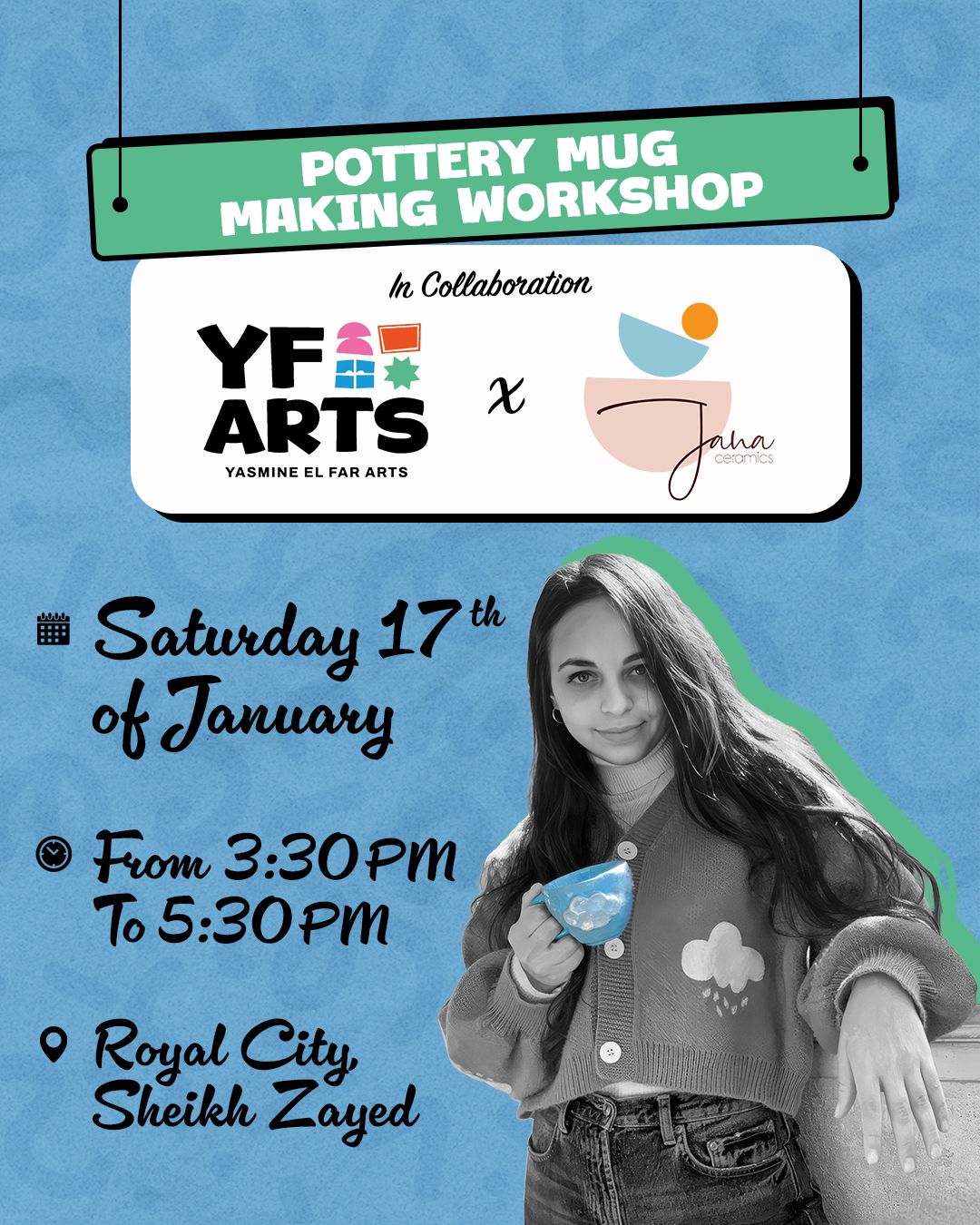 Saturday Pottery Mug Making! January 17th - 3:30 pm - 5:30 pm