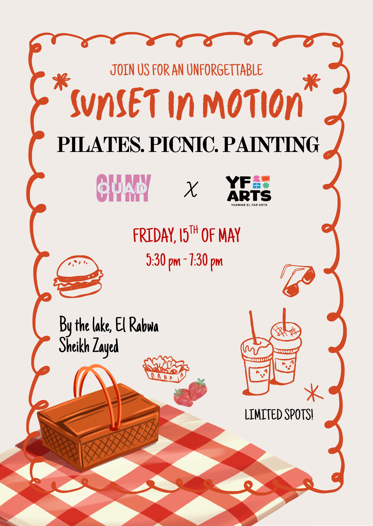 Friday Pilates. Picnic. Painting! May 15th - 5:30 pm - 7:30 pm